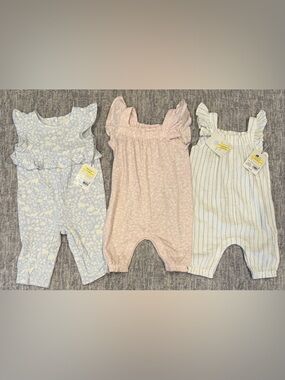 6-9  Cloud Island 3 one piece girl outfits. Great for summer fun.